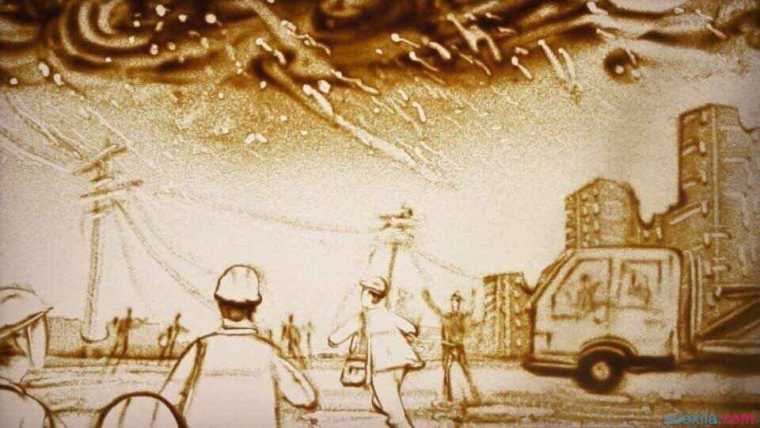 企业沙画制作流程