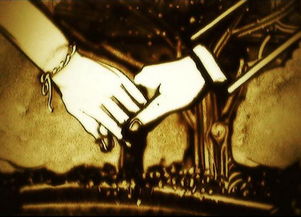 沙画图片素材 沙画记录我们的爱情