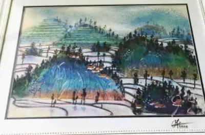 抛沙画:重庆市长寿区产地特色旅游商品产品抛沙画