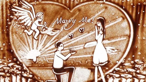 最沙画 我想牵你的手,从心动到古稀 被这样的求婚沙画感动