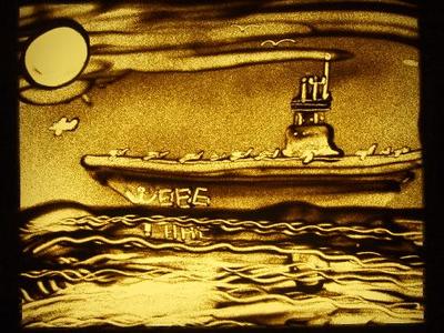 儿子爱上了沙画